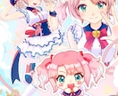 一枚絵・立ち絵イラスト描きます 商用利用可!アニメ塗りテイストでお描きします! イメージ1