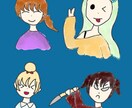 フワッとゆるい女の子を描きます フワッと可愛らしいゆるい女の子を描きます。 イメージ1