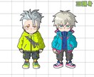 カジュアルやストリート系かわいい系等、色々承ります 先着3名限定価格。イラストから一括。かっこ可愛い3〜4頭身 イメージ7