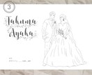 誕生花×似顔絵＝素敵なウェルカムボード描きます ４つのポーズから選ぶ→顔写真を送る→10日で完成！ イメージ4
