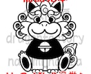 キャラクターロゴ・キャライラスト販売します 商用可能♪ロゴや看板にも使える線画キャラ販売中 イメージ4