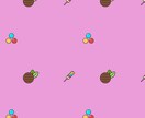 ポップでキュートな壁紙画像作成します アイコンサイズのイラストを散りばめたキャンディー画像 イメージ7