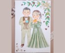 色鉛筆で絵本タッチのウェディングイラスト作成します 背景基本無料&下書き修正何回でも◎原画とデータどちらも納品！ イメージ2
