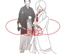 結婚式の招待状などに添えるイラストお描きします 結婚式で使えるイラストはいかがでしょうか イメージ1