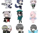 返礼品などに使えるミニキャライラスト描きます 推しの応援、イベントの返礼品、アイコン用に。 イメージ3