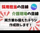 介護福祉士兼採用担当者がチラシ作成致します 介護経験と採用担当経験から求人に合わせたチラシを作成致します イメージ1