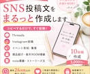 SNS投稿を作成します 毎日のSNS投稿にお役立てください イメージ1