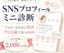 SNSプロフィールをプロ目線でミニ診断します あなたのSNSプロフィールを見て導線・改善文をまとめてご提案 イメージ1