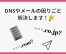 独自ドメインやメールの設定に乗ります 分からなくても大丈夫！取得からメール設定などをお任せ！ イメージ1