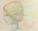 水彩で似顔絵を描きます お写真を元にあなたのお顔を儚く美しく描きます。 イメージ1