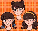 ポップで可愛い似顔絵描きます 自分の魅力を改めて気付けるイラスト イメージ1