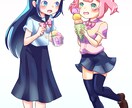 カラフルor透明感ある１枚絵描きます カラフルととぅるとぅるの2つの塗り方で対応可！ イメージ3