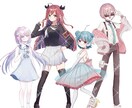 全身立ち絵イラスト作成します 可愛くてキラキラなタッチの全身イラスト作成します！ イメージ1
