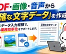 画像やPDFなどのデータを文字起こします 対応できる範囲で形式の指定も承ります イメージ1