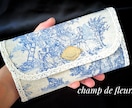 フランス輸入生地で長財布を制作します 特別なプレゼントに。トワルドジュイ、ロリータ、ロココお好みで イメージ9