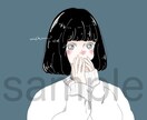 かわいい女の子を描きます SNSのアイコンなどにどうですか イメージ1