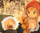 バレンタインなど季節一枚絵イラスト作成承ります キラキラ華やか特別感の演出にいかがでしょうか イメージ3