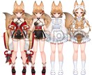 高可動域、高クオリティVTuberモデル制作します キャラデザにこだわりたい方、高品質なモデルを求めている方向け イメージ3
