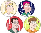 アメコミ風ポップ似顔絵イラスト描きます 修正回数無制限！納得のいく作品をお届けいたします イメージ1
