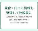 競合の公開情報を比較表にまとめます 特徴・価格・口コミ傾向を見やすく整理 イメージ1