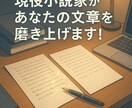 現役小説家があなたの文章を磨き上げます あなたの想いをもっと魅力的に。読者の心に届く「伝わる」文章へ イメージ1