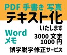 手書き・PDF・画像からテキスト化します 培った正確な入力。3000文字1000円 イメージ1