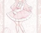 ふんわり優しい！おしゃれ可愛いイラストお届けします SNSアイコンやグッズなど幅広い用途に！衣装デザインも◎ イメージ4