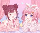 商用込み◎キラキラかわいい1枚絵をお描きします 記念日や歌みたイラストなど、活動者さんにおすすめ！ イメージ4