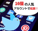 16個のアカウントで5.1万人に宣伝・拡散します YouTube動画、販売サイト、ココナラの販売ページの宣伝 イメージ1