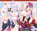 可愛く綺麗なイラストをお描きします キャラクター立ち絵や、綺麗な背景付きの一枚絵等お描きします！ イメージ5