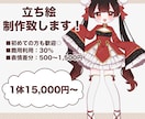 デフォルメ感のある立ち絵描きます 立ち絵やグッズ用などに！修正無制限！ イメージ1
