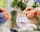 結婚式の後もお家に飾れるウェルカムボード作ります 色も選べる！北欧風リースのようなイラストボード イメージ3