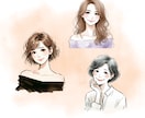 ふんわり水彩タッチ♡SNS用アイコン作成します SNSで目を引く！！ゆるふわ水彩＊女の子アイコン♡ イメージ6