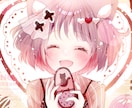 可愛いアイコンお届けします 癒される優しい色合いの女の子のアイコン描きます♡ イメージ4