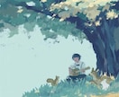 絵本のような背景有りイラスト描きます 配信用の背景・サムネイル画像に！ イメージ3
