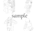 シンプル、白黒デザイン、オシャレイラスト描きます SNSなどのアイコンやインテリアにいかがですか？ イメージ2
