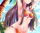 ウエストアップの一枚絵描きます サムネイルやグッズなど様々な使い方ができるイラスト！ イメージ5