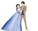 結婚式のドレス色当てクイズイラスト描きます 3〜5択の色当てクイズイラスト！ドレスを忠実に再現！ イメージ3