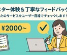 モニターします あなたのサービスを体験し率直にフィードバックします！ イメージ1