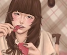厚塗りでリアルタッチの女の子を描きます 似顔絵も描けます❣️アイコンなどにぜひ(^^)！ イメージ1