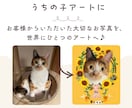 うちの子ペットアート作品をキャンバスにします 1枚の写真からコラージュで世界に一つのアートをお部屋に イメージ6