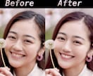 人物写真を綺麗にレタッチ！あなたの希望寄り添います ●1枚1000円●納品後の修正も柔軟に丁寧に対応いたします イメージ2