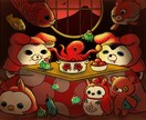レトロでゆるかわいいイラスト描きます 早い！安い！アイコンやグッズ、ビジネスなど幅広く利用可能♪ イメージ1