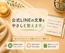 公式LINEの初期文章づくりを作成します 初心者向け【公式LINE文章をやさしく整えます】 イメージ1