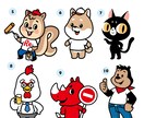 オリジナリティーのあるキャラクターをデザインします ポップからクール、シュールなイメージも幅広く表現いたします イメージ2