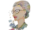 修正無料　母の日似顔絵＆お花イラスト描きます お母様と雰囲気に似合うお花でデザインいたします イメージ4