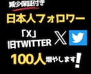 x=twitterの日本人フォロワー増やします ココナラでの実績積み上げのため同料金で合計100名増やします イメージ1