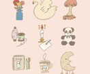 ほんわかイラストを作成します 大人可愛いイラスト作成　商用利用可！ イメージ1
