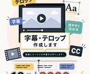動画字幕・テロップ作成します 見やすく丁寧！カット編集対応してます！ イメージ1