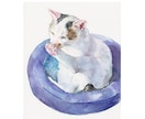 ペット似顔絵　手描きの水彩画で優しく描きます 犬・猫その他ペット全般の似顔絵/プレゼントにもオススメ◎ イメージ2